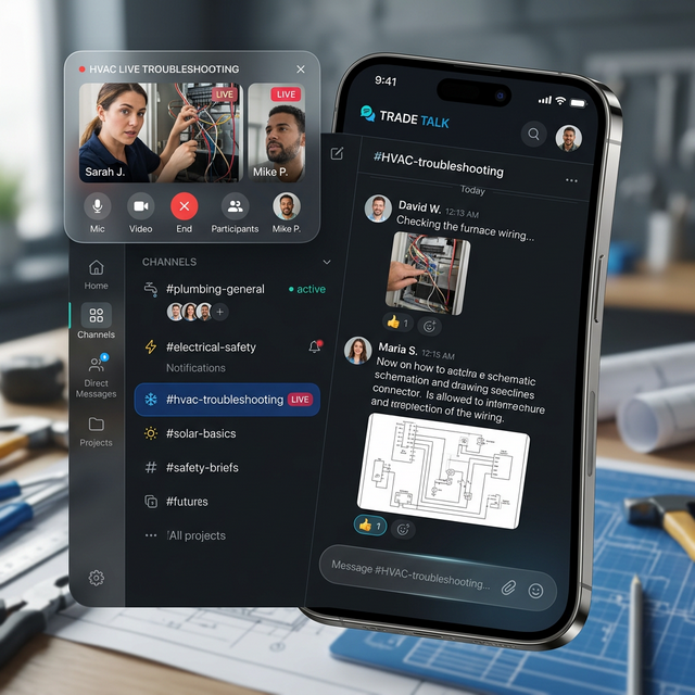 Community Chat Interface Mockup